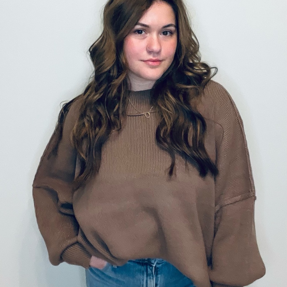 Women’s Zenana oversized comfy sweater in Mocha